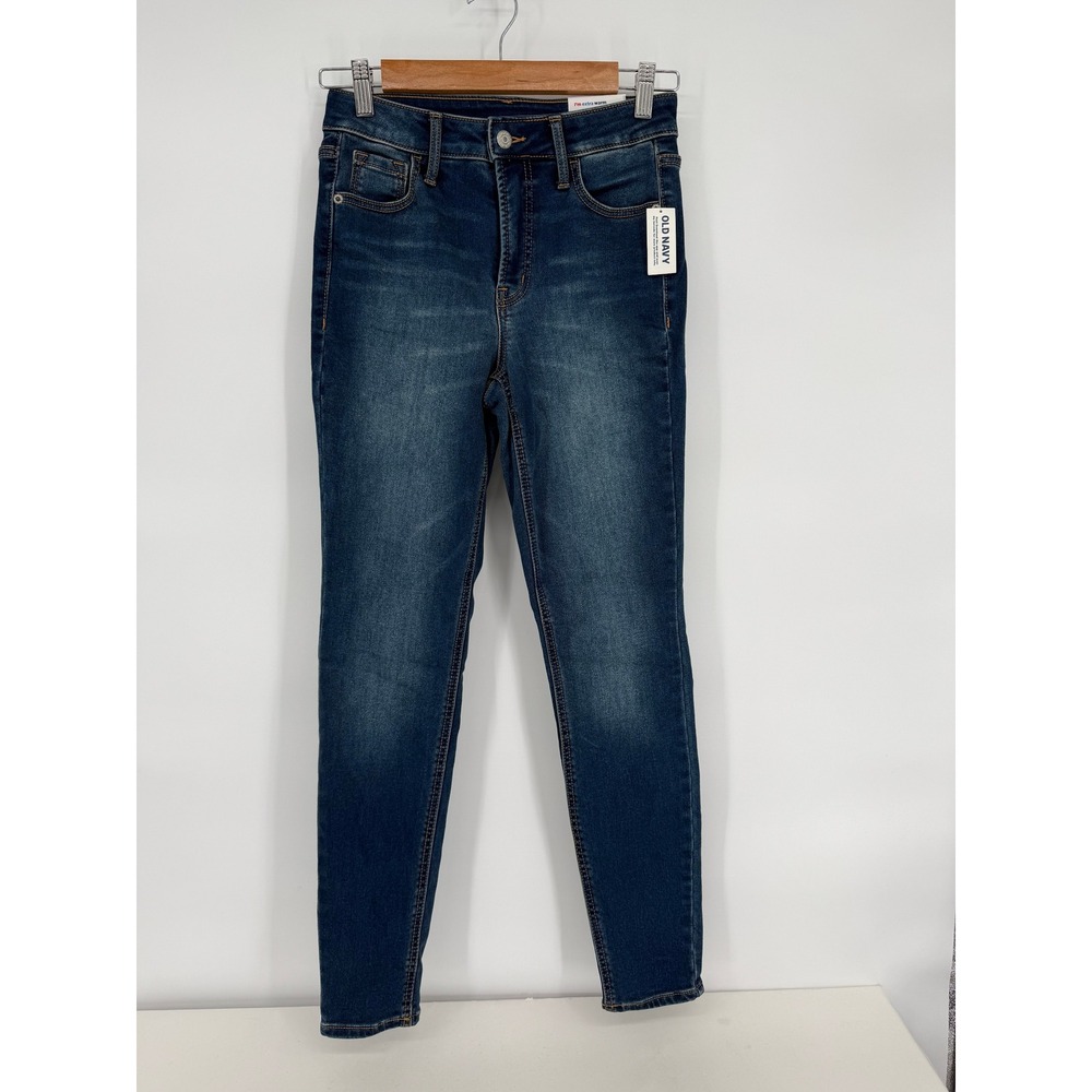 Old Navy Rockstar Super Skinny High Rise Jeans Secret Slim Pockets Dark Wash